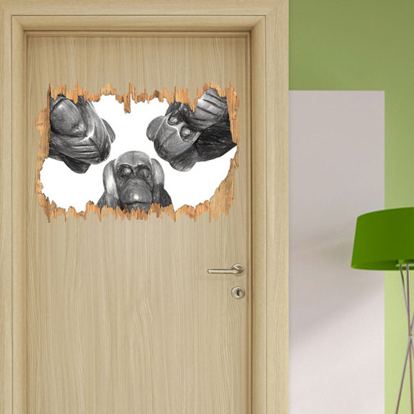 Nichts Hören Nichts Sehen Nichts Sagen Tattoo Vorlage East Urban Home Wandtattoo Nichts hören, nichts sehen, nichts sagen